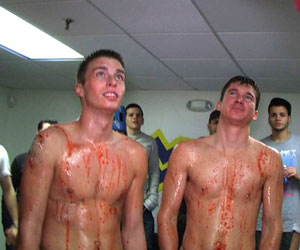 We oiled you guys up to have sex 